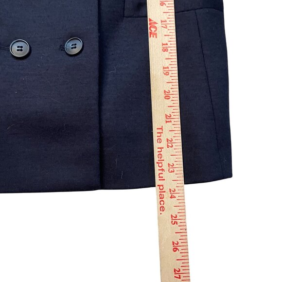 Nordstrom Virgin Wool Blend Double Breasted Blazer Jacket Women's Size 8 Blue - Picture 7 of 9